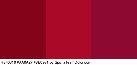 #840319 #AA0A27 #8E0931 Colors