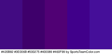 #420B82 #3E006B #500275 #400089 #460F99 Colors