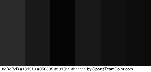 #2B2B2B #191919 #050505 #191919 #111111 #0C0C0C Colors