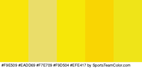 #F9E509 #EADD69 #F7E709 #F9D504 #EFE417 Colors