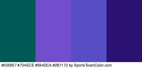 #005957 #724ECE #594DC6 #2B1172 Colors