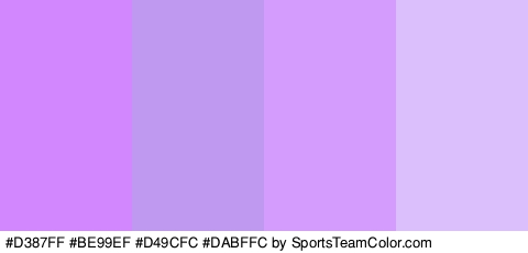 #D387FF #BE99EF #D49CFC #DABFFC Colors