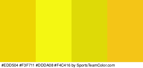 #EDD504 #F3F711 #DDDA08 #F4C416 Colors