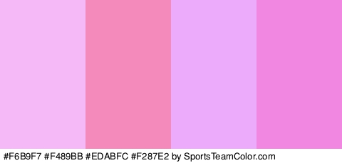 #F6B9F7 #F489BB #EDABFC #F287E2 Colors