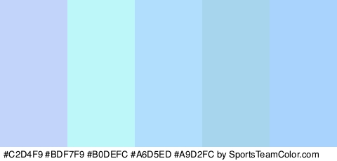 #C2D4F9 #BDF7F9 #B0DEFC #A6D5ED #A9D2FC Colors