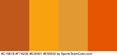 #C1581B #F7A20E #E29931 #E55502 Colors