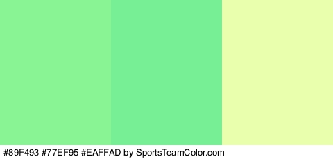 #89F493 #77EF95 #EAFFAD Colors