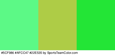 #5CF986 #AFCC47 #22E535 Colors