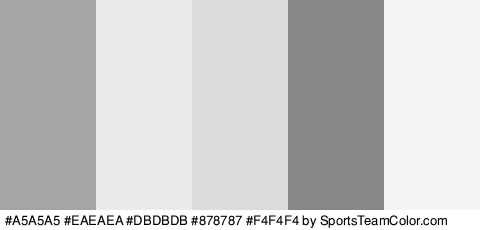 #A5A5A5 #EAEAEA #DBDBDB #878787 #F4F4F4 Colors