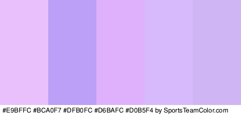 #E9BFFC #BCA0F7 #DFB0FC #D6BAFC #D0B5F4 Colors