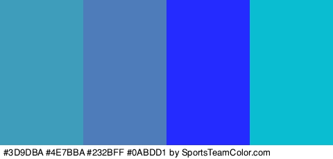 #3D9DBA #4E7BBA #232BFF #0ABDD1 Colors