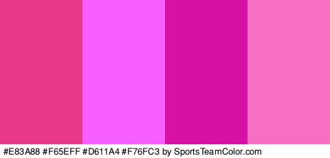 #E83A88 #F65EFF #D611A4 #F76FC3 Colors