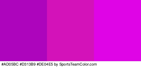 #AD05BC #D313B9 #DE04E5 Colors