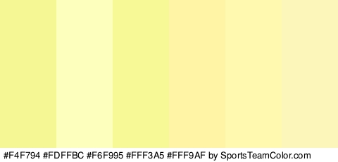 #F4F794 #FDFFBC #F6F995 #FFF3A5 #FFF9AF #FCF6BA Colors