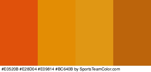 #E0520B #E28D04 #E09814 #BC640B Colors