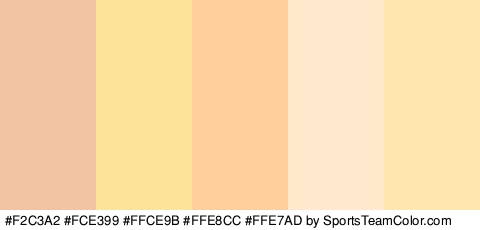 #F2C3A2 #FCE399 #FFCE9B #FFE8CC #FFE7AD Colors