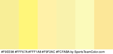 #F9EE98 #FFF67A #FFF1A8 #F9F2AC #FCFABA #FCE697 Colors