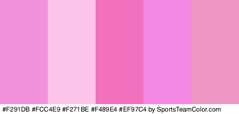 #F291DB #FCC4E9 #F271BE #F489E4 #EF97C4 Colors