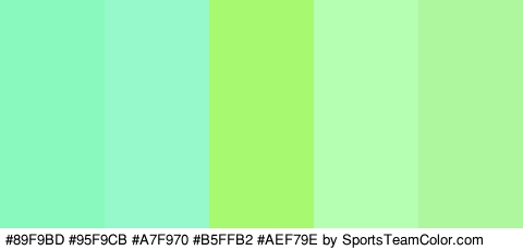 #89F9BD #95F9CB #A7F970 #B5FFB2 #AEF79E Colors