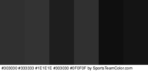 #303030 #333333 #1E1E1E #303030 #0F0F0F #141414 Colors