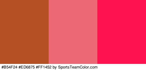 #B54F24 #ED6875 #FF1452 Colors