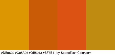 #DB9602 #C95A06 #DB5213 #BF8B11 Colors