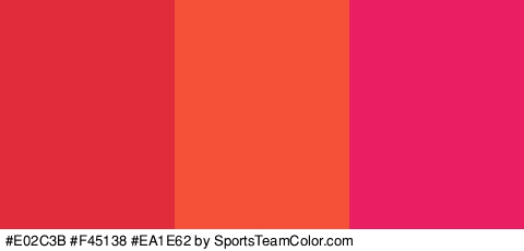 #E02C3B #F45138 #EA1E62 Colors