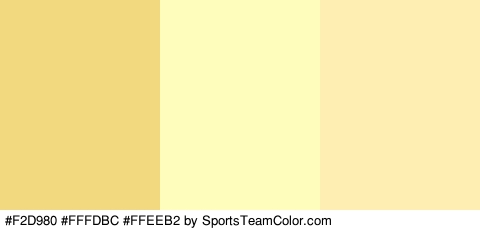 #F2D980 #FFFDBC #FFEEB2 Colors