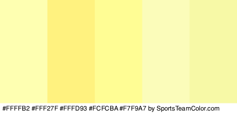 #FFFFB2 #FFF27F #FFFD93 #FCFCBA #F7F9A7 Colors