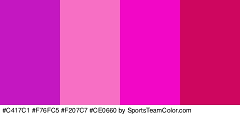 #C417C1 #F76FC5 #F207C7 #CE0660 Colors