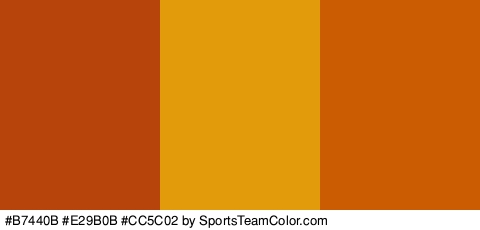 #B7440B #E29B0B #CC5C02 Colors