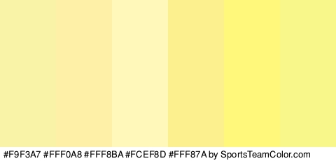 #F9F3A7 #FFF0A8 #FFF8BA #FCEF8D #FFF87A #F7F78A Colors