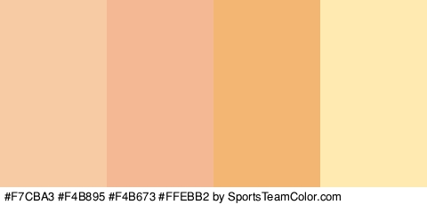 #F7CBA3 #F4B895 #F4B673 #FFEBB2 Colors