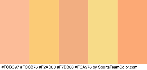 #FCBC97 #FCCB76 #F2AD80 #F7DB88 #FCA976 Colors