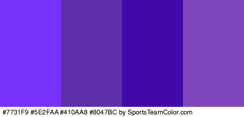 #7731F9 #5E2FAA #410AA8 #8047BC Colors