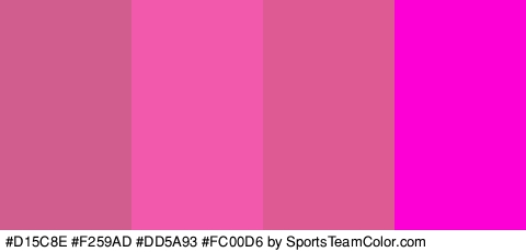 #D15C8E #F259AD #DD5A93 #FC00D6 Colors