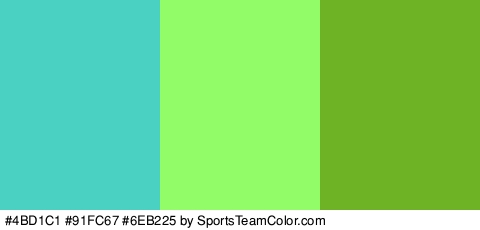 #4BD1C1 #91FC67 #6EB225 Colors