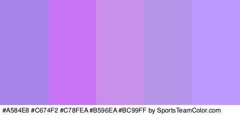 #A584E8 #C674F2 #C78FEA #B596EA #BC99FF Colors