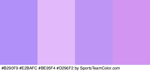 #B290F9 #E2BAFC #BE95F4 #D296F2 Colors