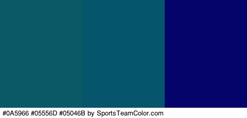 #0A5966 #05556D #05046B Colors