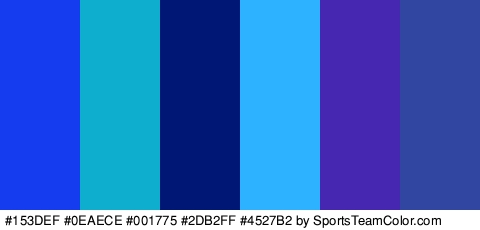 #153DEF #0EAECE #001775 #2DB2FF #4527B2 #3146A0 Colors