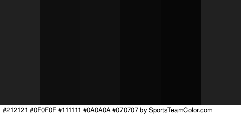 #212121 #0F0F0F #111111 #0A0A0A #070707 #212121 Colors