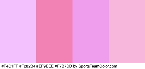 #F4C1FF #F282B4 #EF9EEE #F7B7DD Colors