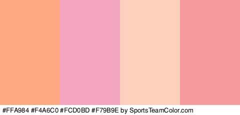 #FFA984 #F4A6C0 #FCD0BD #F79B9E Colors