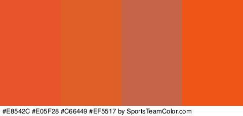 #E8542C #E05F28 #C66449 #EF5517 Colors