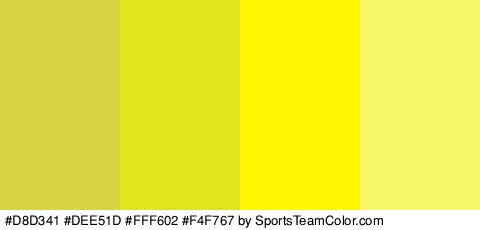 #D8D341 #DEE51D #FFF602 #F4F767 Colors