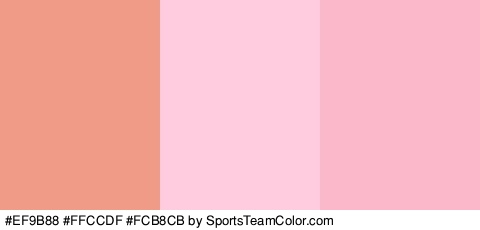 #EF9B88 #FFCCDF #FCB8CB Colors