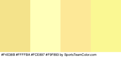 #F4E38B #FFFFBA #FCE897 #F9F893 Colors