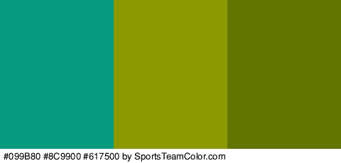 #099B80 #8C9900 #617500 Colors