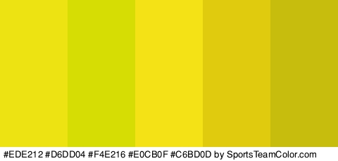 #EDE212 #D6DD04 #F4E216 #E0CB0F #C6BD0D Colors